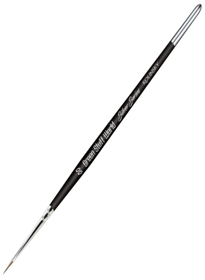 Green Stuff World for Models and Minatures Silver Series Kolinsky Brush - Size 00 (2352) - Image 1